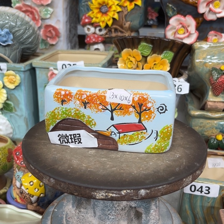 紫砂花盆粗陶材质多肉花盆