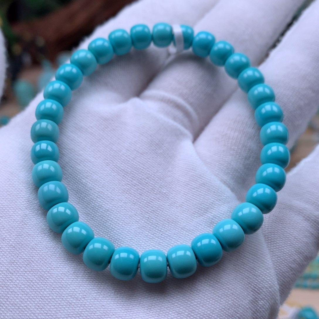 绿松石精品手串未镶嵌