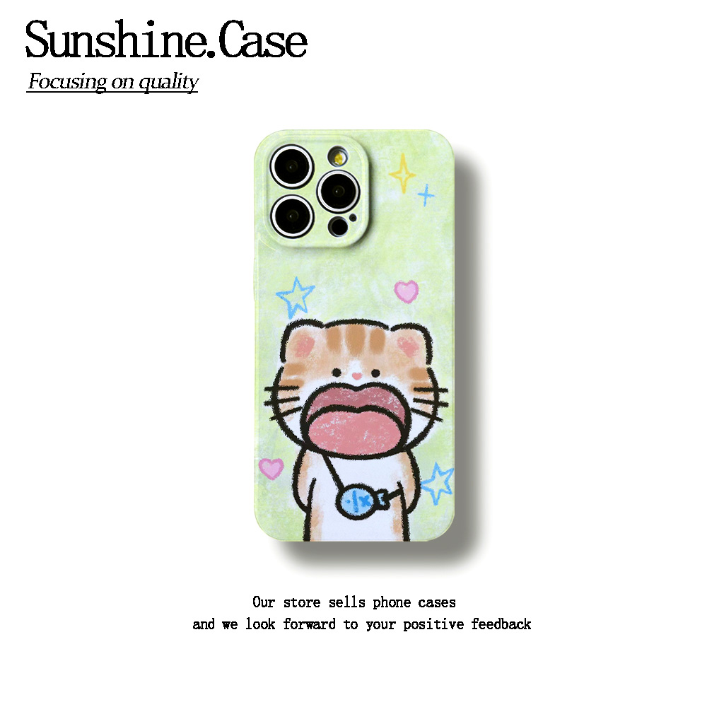 大嘴猫猫软壳适用苹果oppo华为vivo小米手机壳防摔全包ins