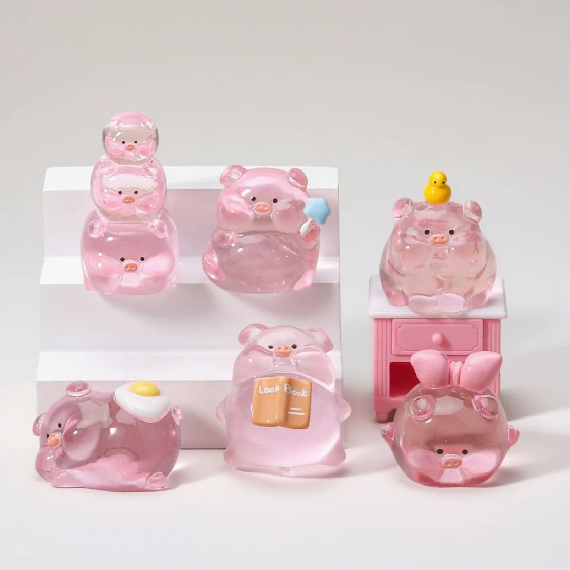 【九宫格】中号天使小肥猪 树脂diy 摆件