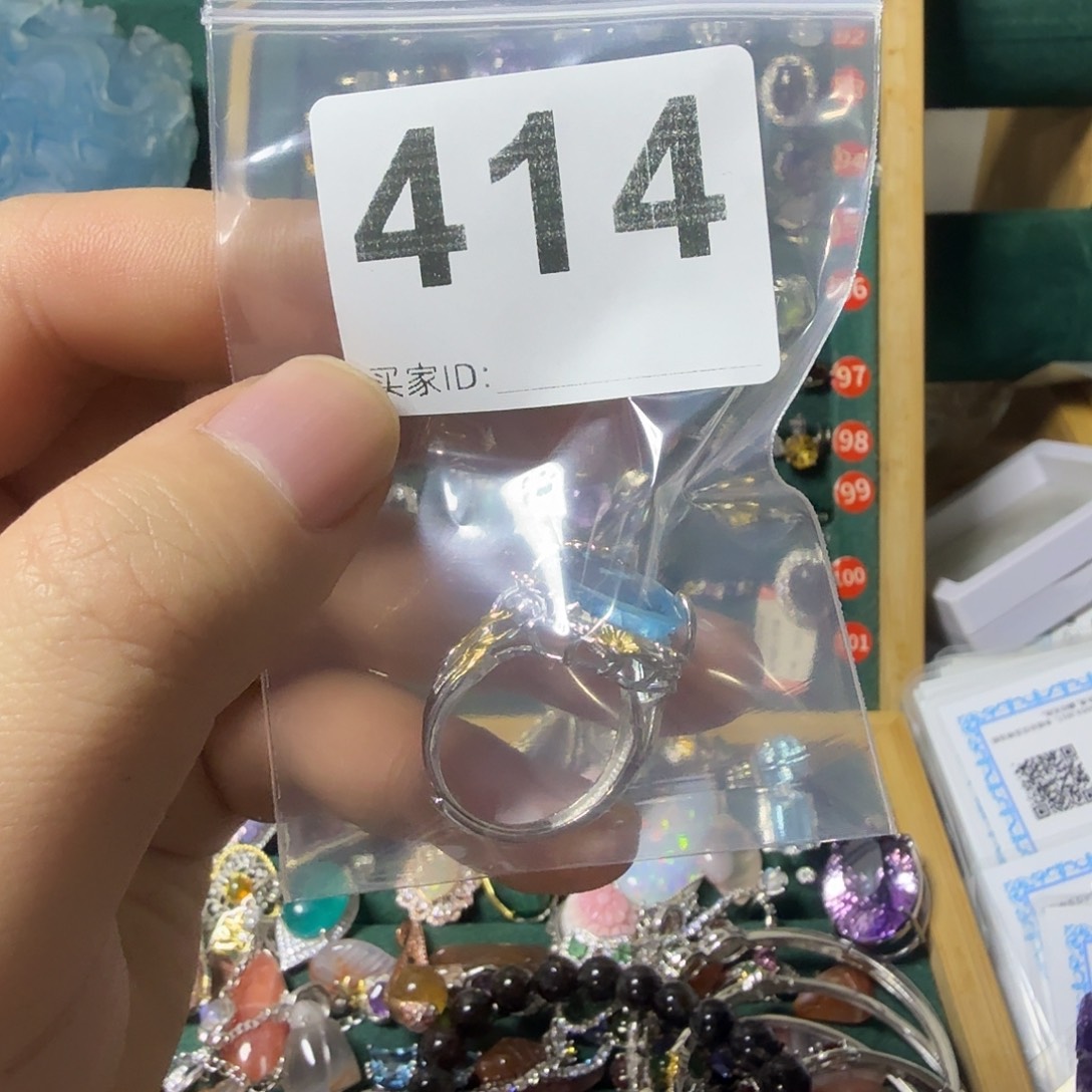 晚***情托帕石戒指银S925镶嵌