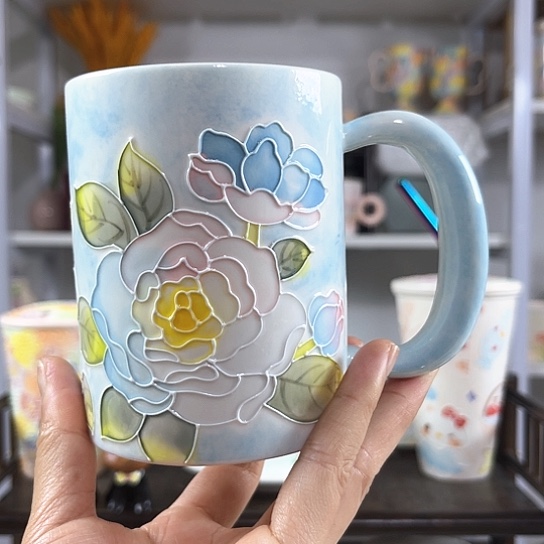 手绘高温釉下彩陶瓷