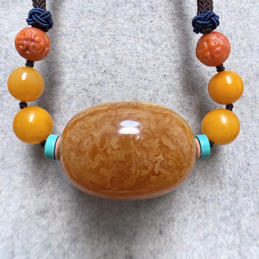 蜜蜡颈饰未镶嵌蜜蜡