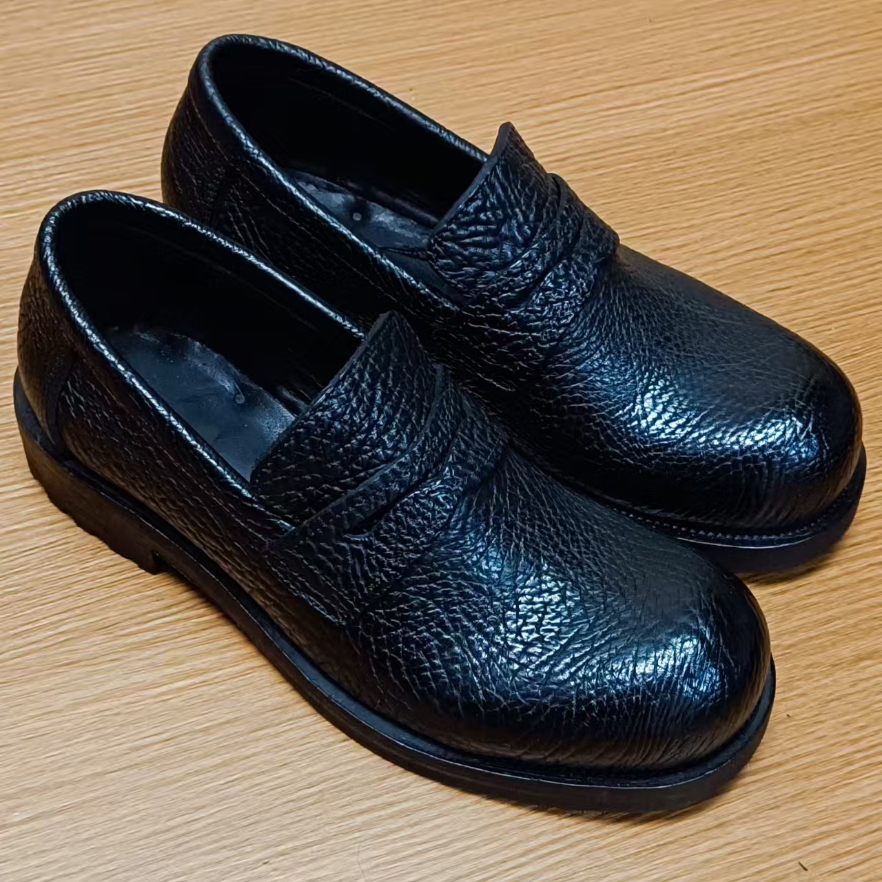 固特异英伦风休闲皮鞋男皮鞋大头米奇单鞋