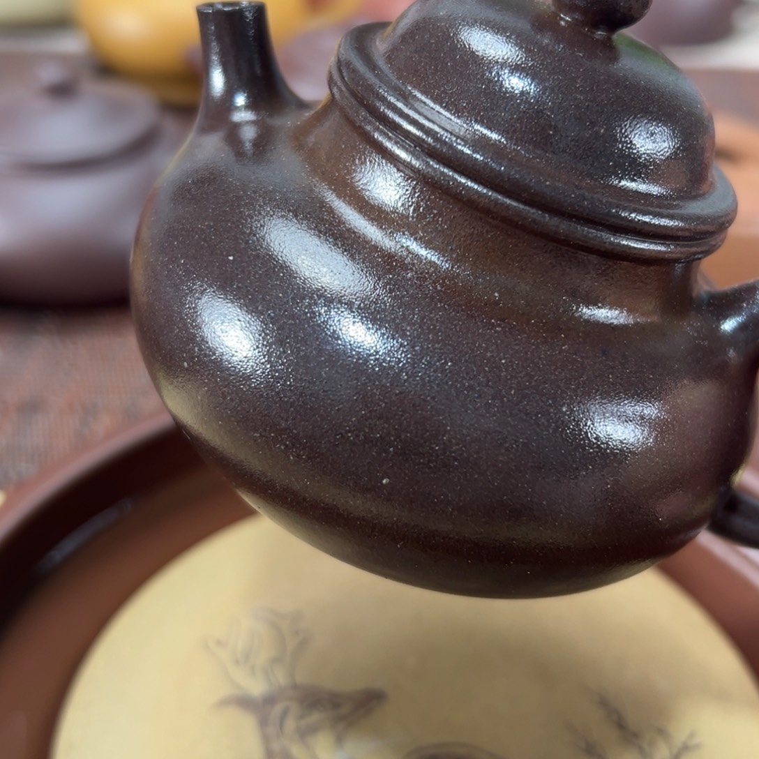 云***荷紫砂茶杯容天柴烧