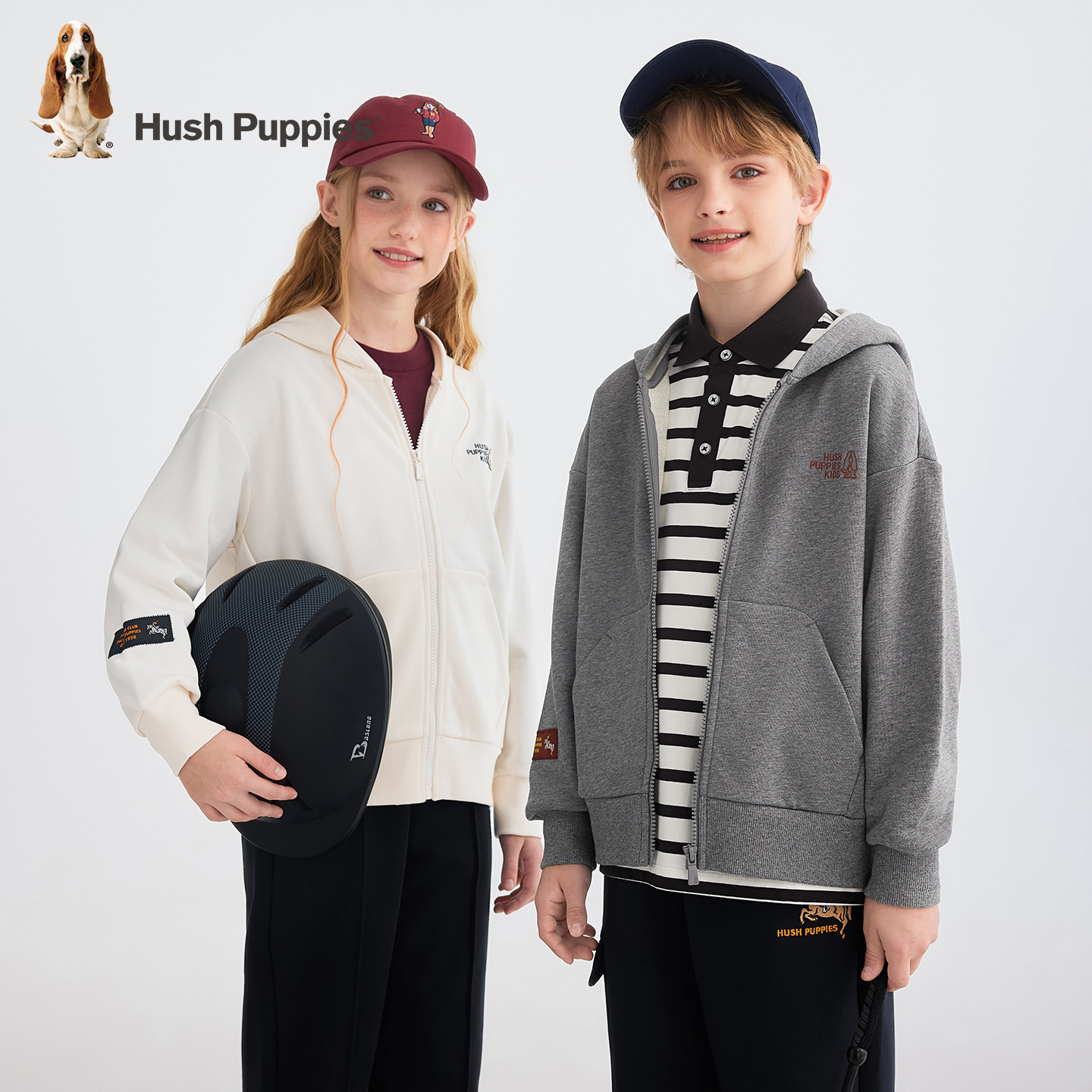 【马术俱乐部连帽外套】暇步士童装2025年秋季新款儿童拼色保暖连帽