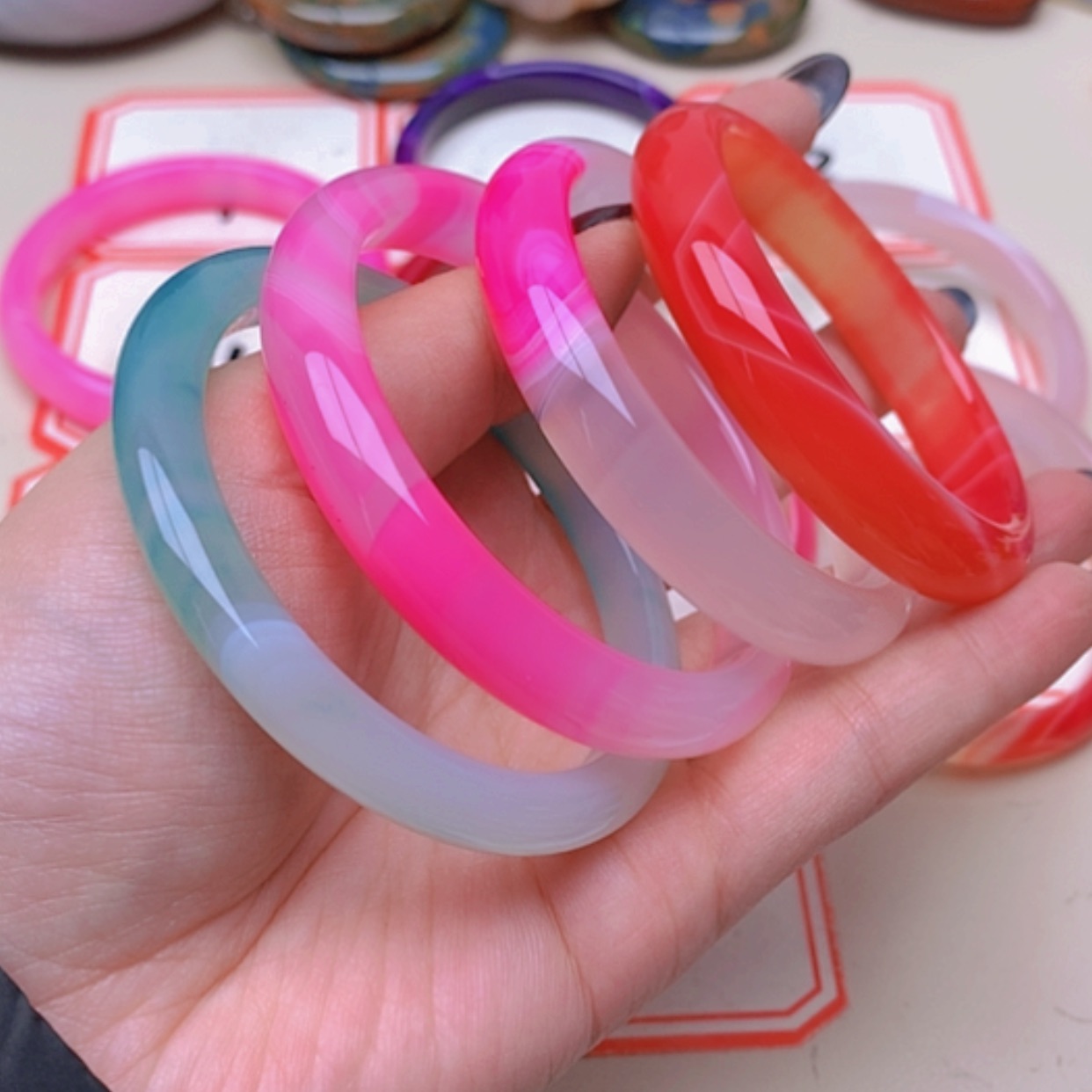 【闪购商品】未镶嵌玛瑙/玉髓珠宝半成品6***3