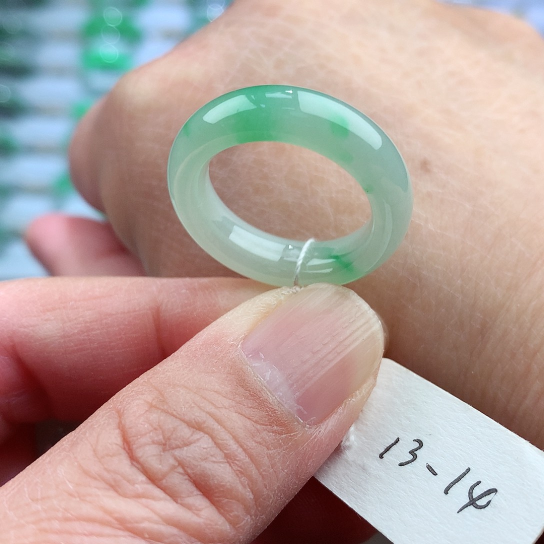 未镶嵌戒指翡翠13-14号