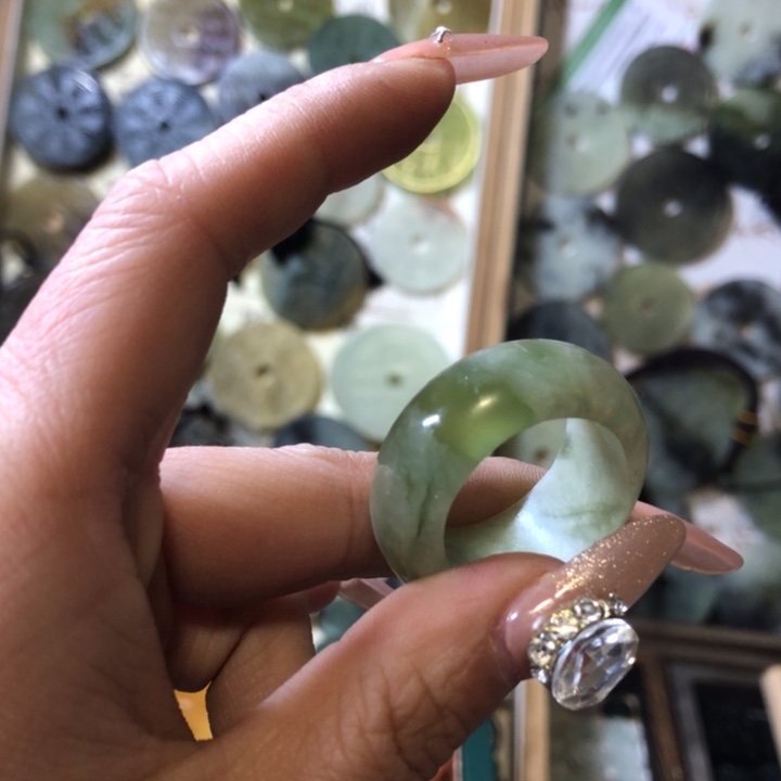 岫玉岫玉戒圈未镶嵌