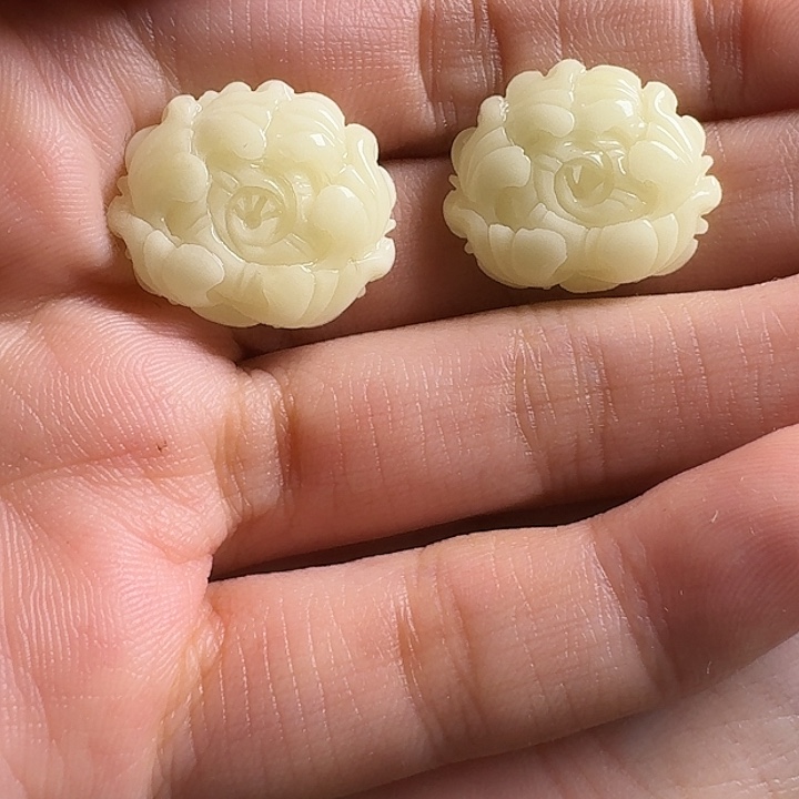 ****l蜜蜡银S925镶嵌耳饰耳钉