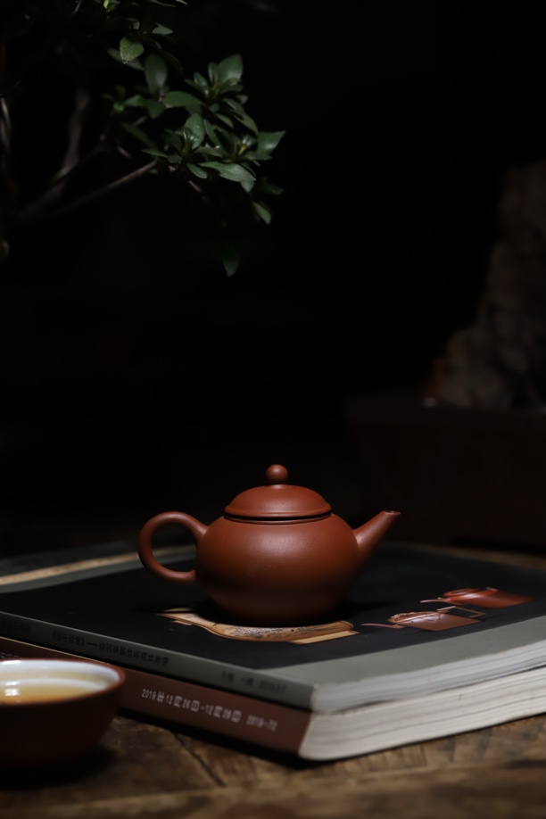 70红泥14孔豆干方章水平壶