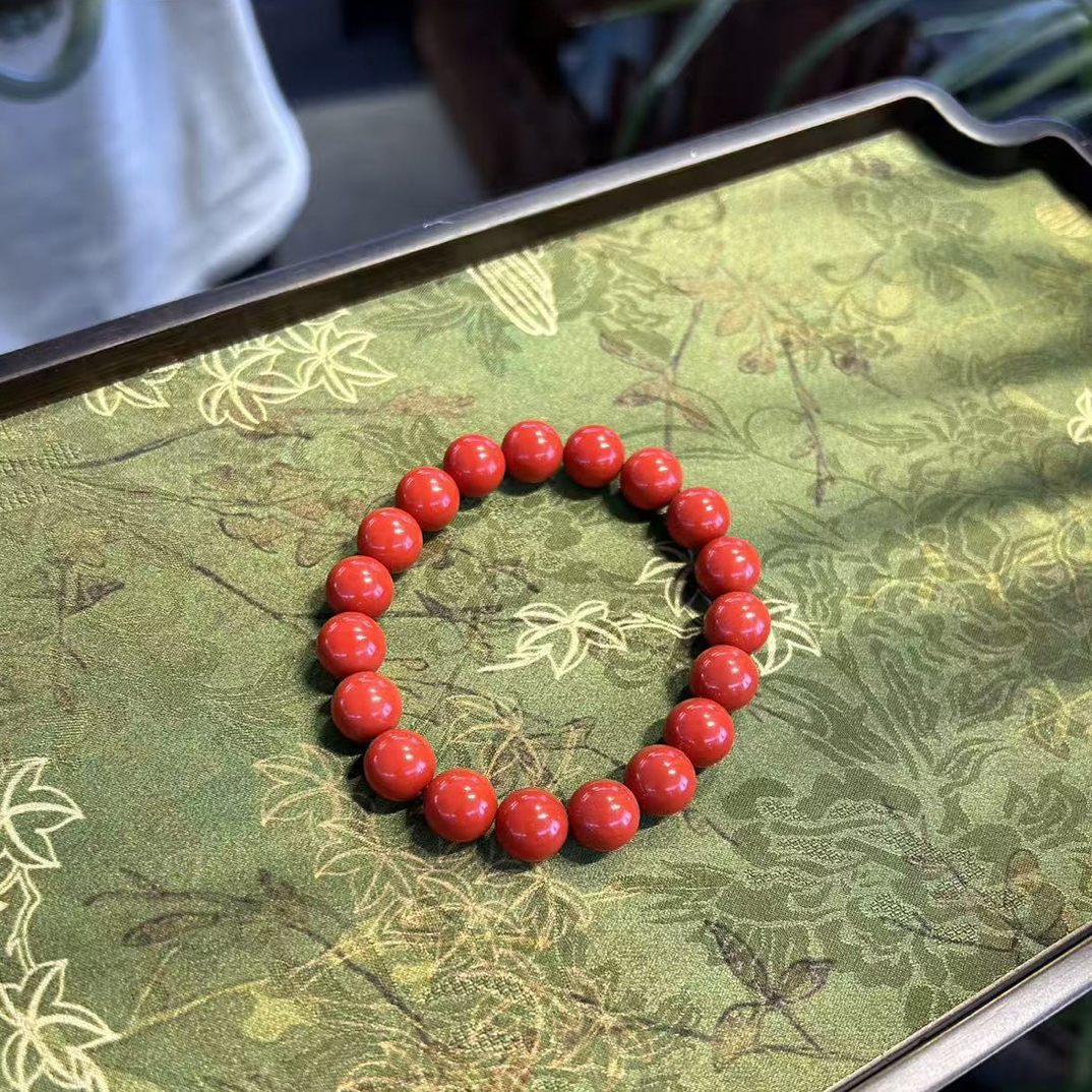 含辰砂工艺品高含量红砂素圈朱砂手串（多样性拍一发一）