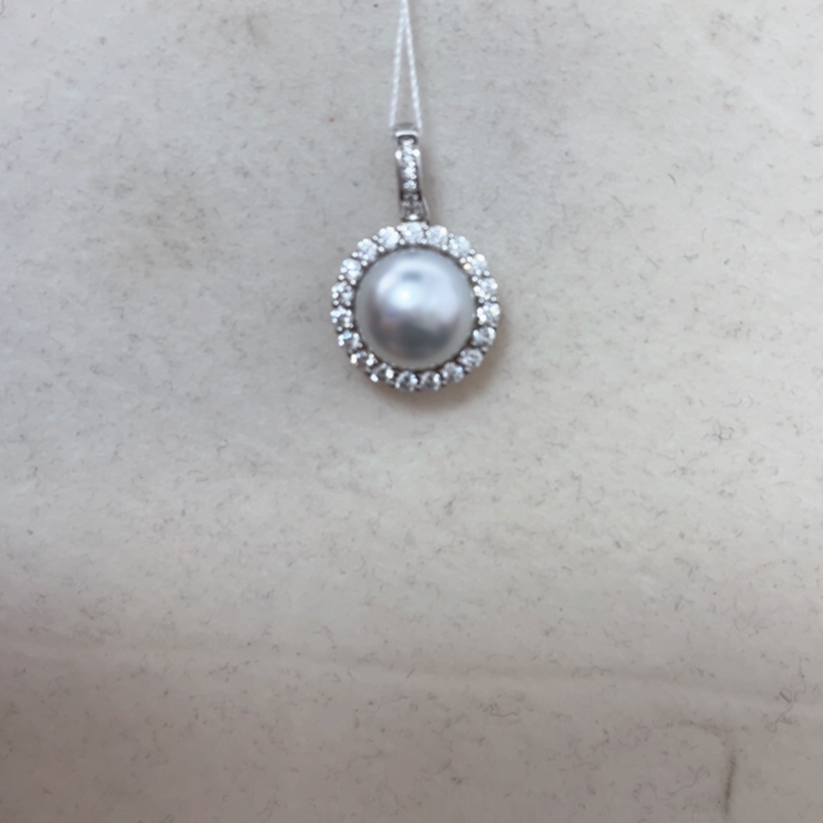 【闪购商品】颈饰银S925镶嵌海水珍珠，11-12