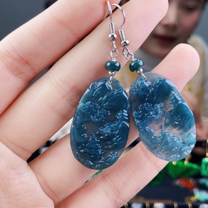 翡翠耳饰未镶嵌饰品