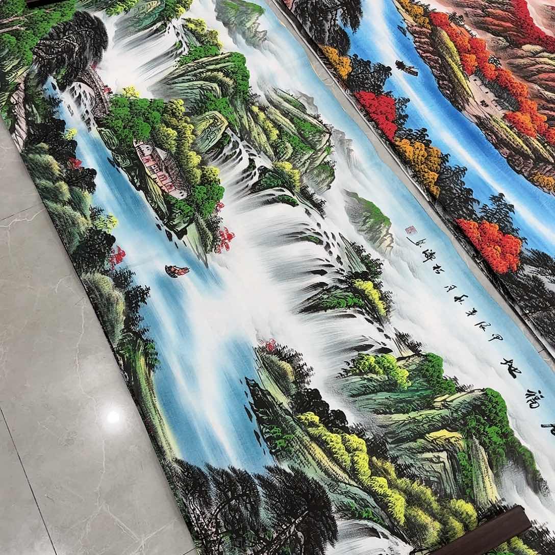 国画尺寸70X180手绘作品