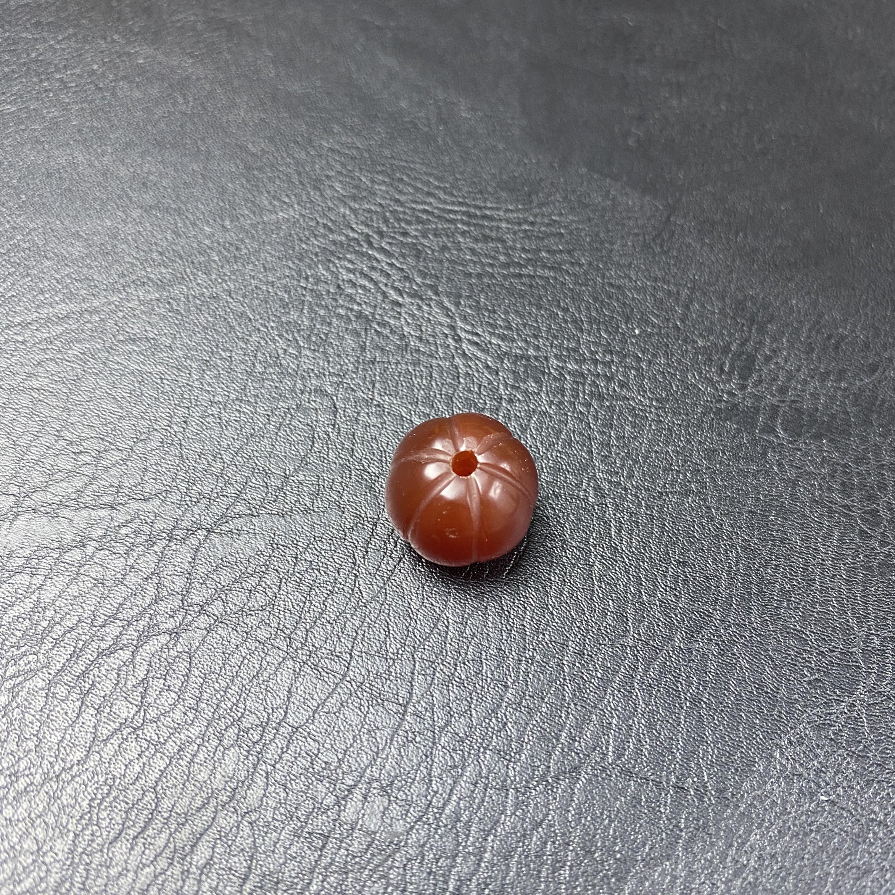 清中期风格老玛瑙卡1.5左右瓜珠单珠配珠