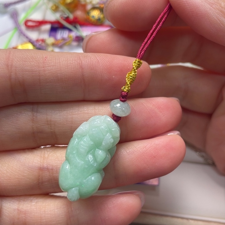 翡翠未镶嵌挂件手机挂