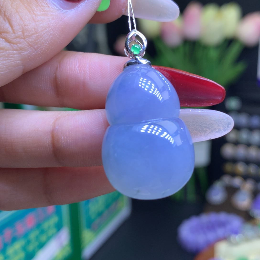 翡翠颈饰18K金镶嵌天然