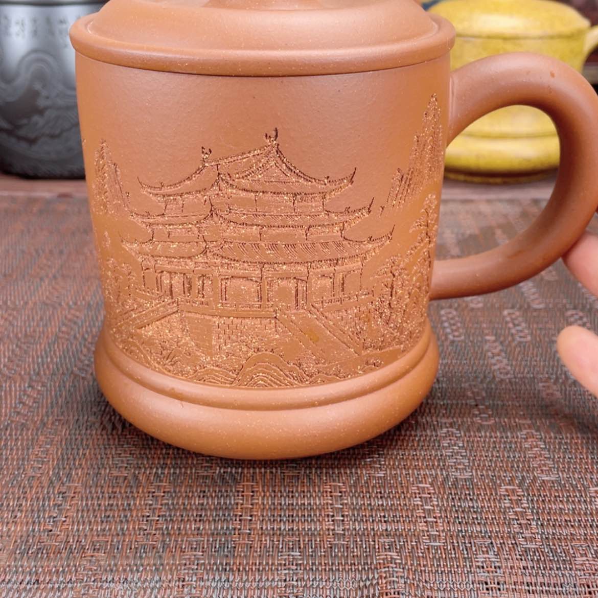 【闪购商品】茶杯紫砂宜兴原矿紫砂盖杯