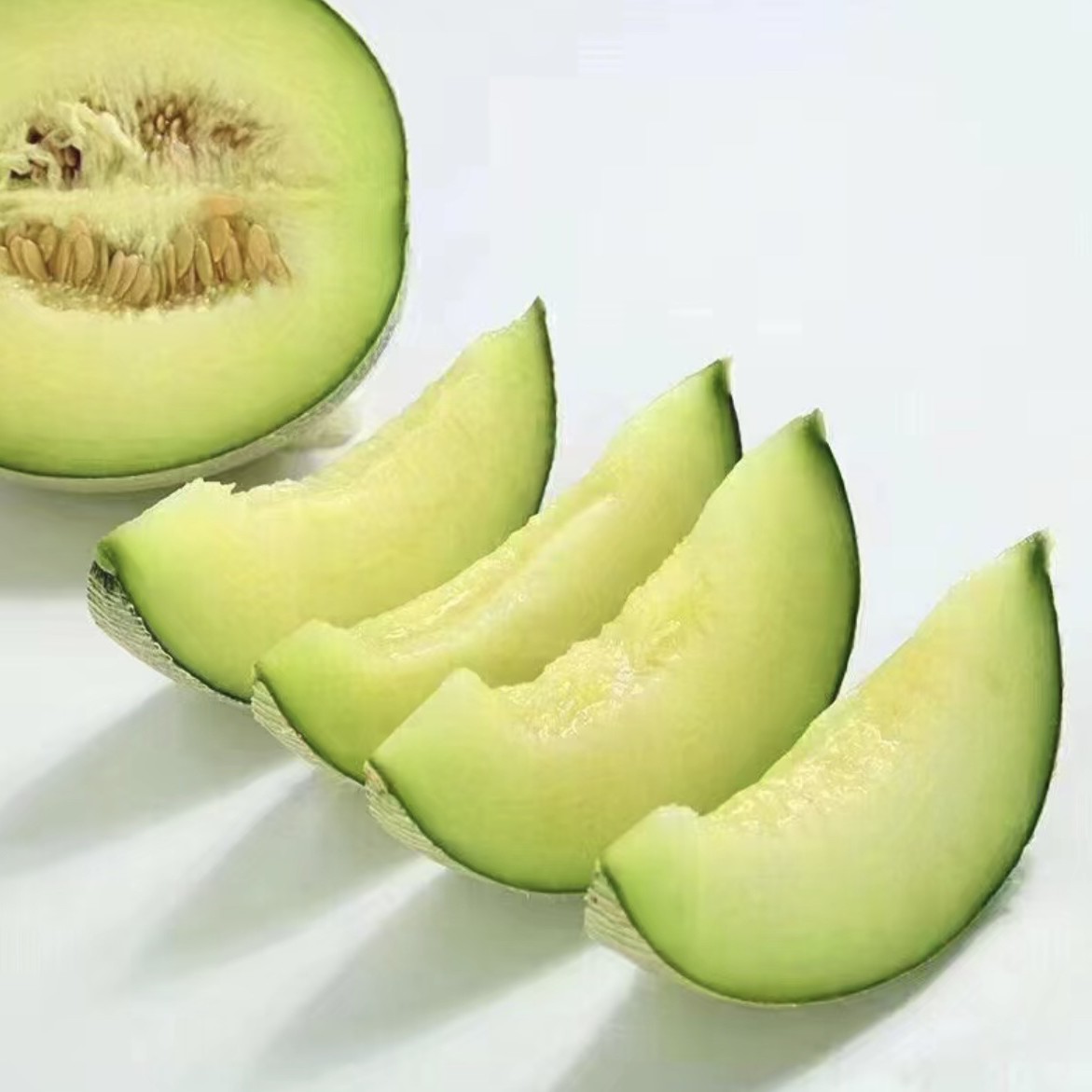 【咸宁小时达】纹龙密冰淇淋瓜1个1000g（哈密瓜）要切请备注