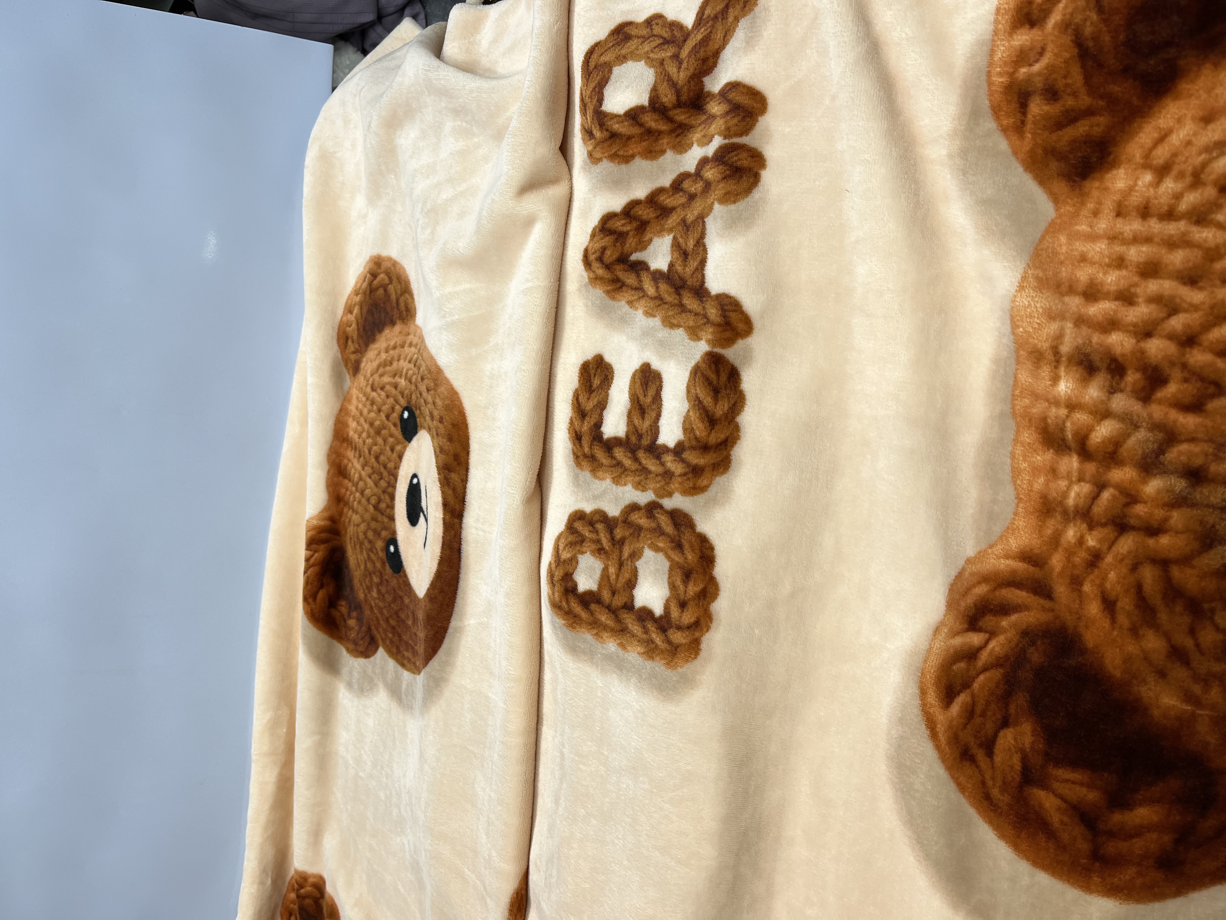 小熊加厚牛奶绒床单245*250cm