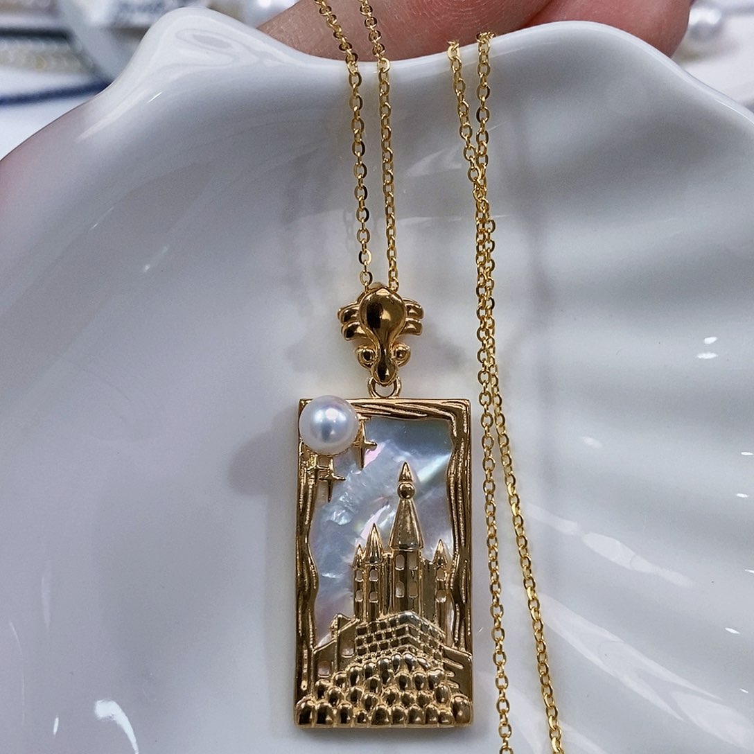 银S925镶嵌淡水珍珠吊坠