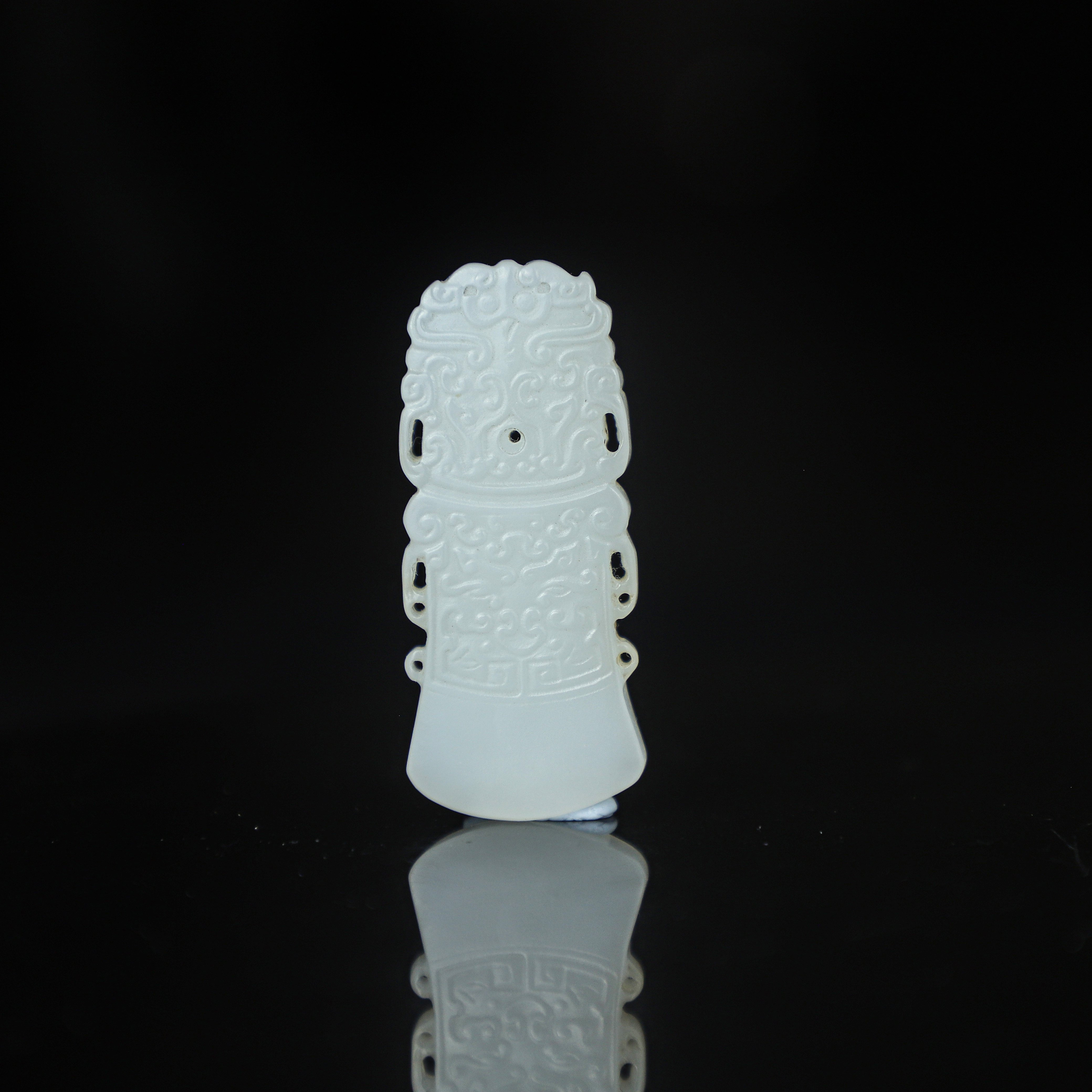 TCWWA09365清晚和田白玉府上有寿挂件