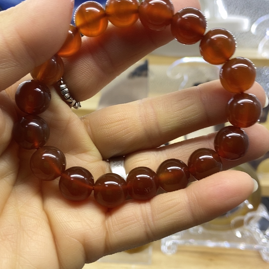 定制玛瑙巴玉玛瑙红石榴手串