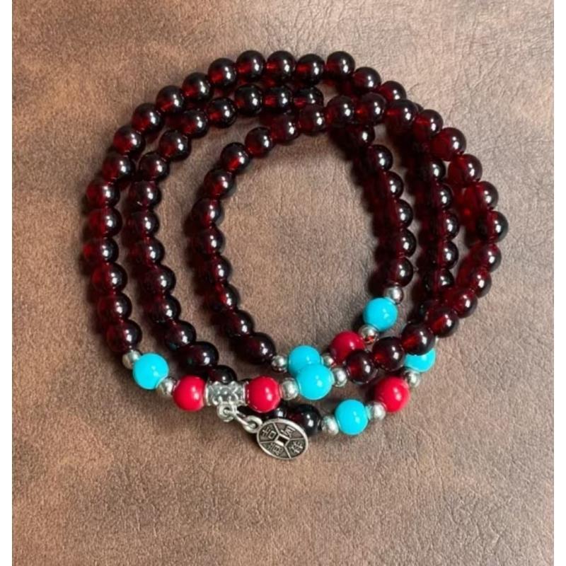 手链 FJ 228 石榴 精品多圈手串wy228（无礼盒）