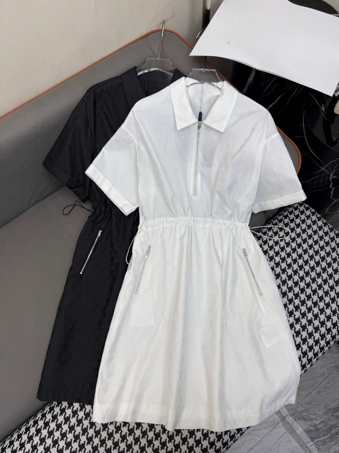 B128小P家暗纹满印连衣裙