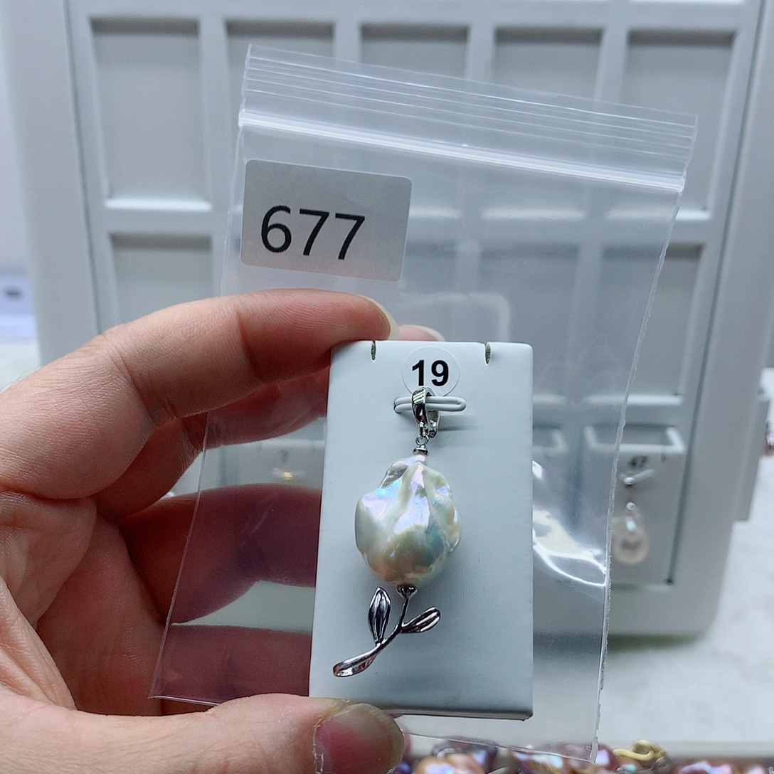 淡水珍珠吊坠(不含链)合金