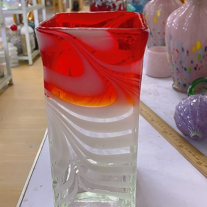 琉璃琉璃花瓶高22口13