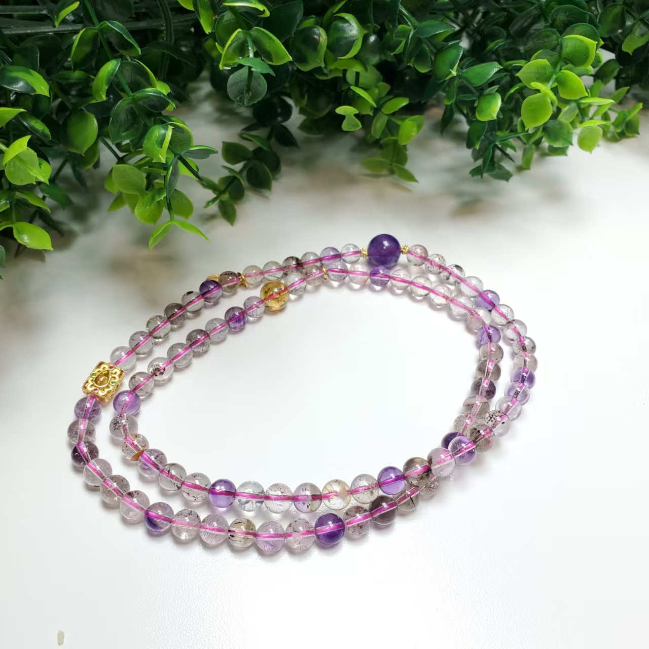 S427【赵小姐】招财纳福多圈超七水晶手链