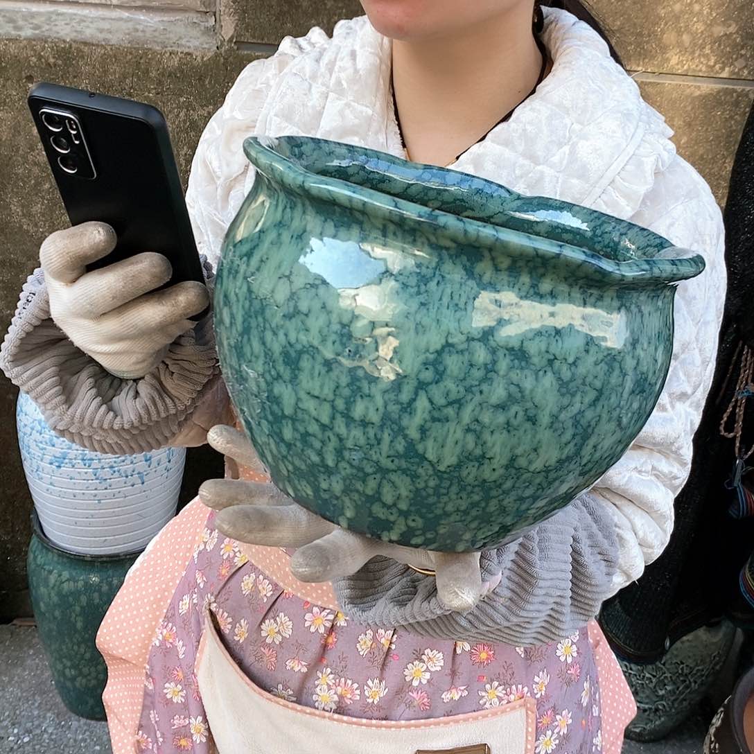 紫砂花盆正品口25高18