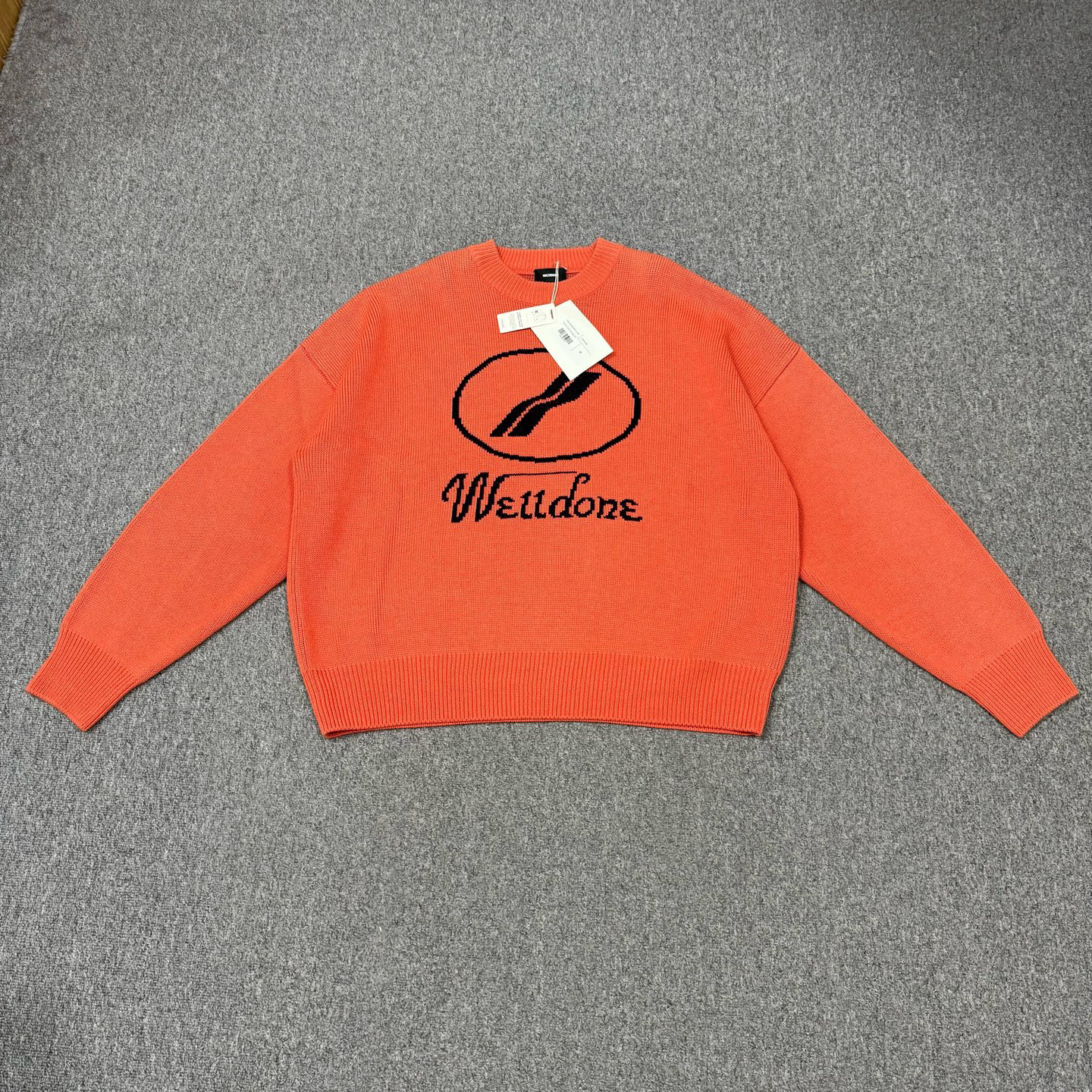 未使用 maje 18723178 we11done 橙色毛衣 未使用带吊牌M码