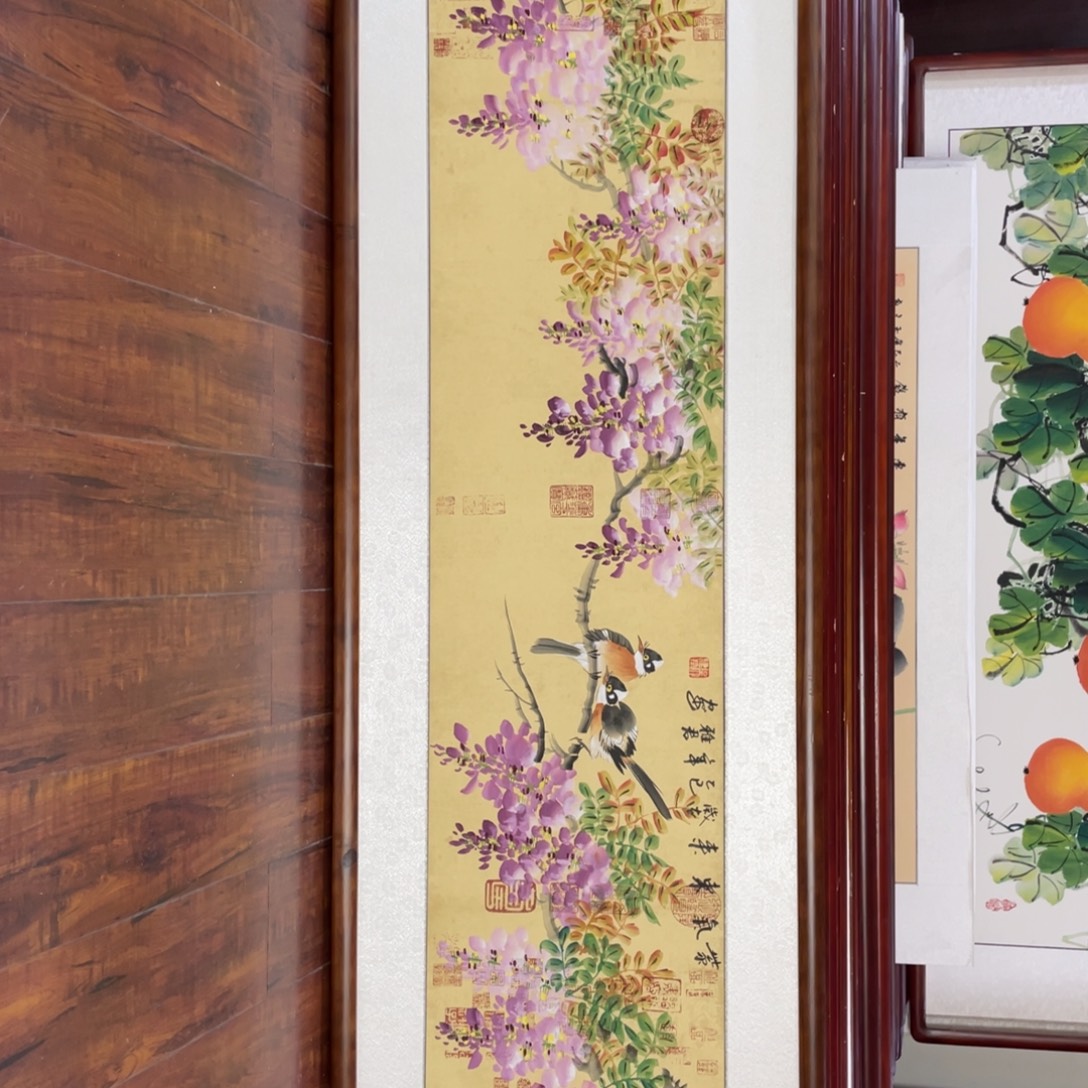 国画带框尺寸48*163厘米