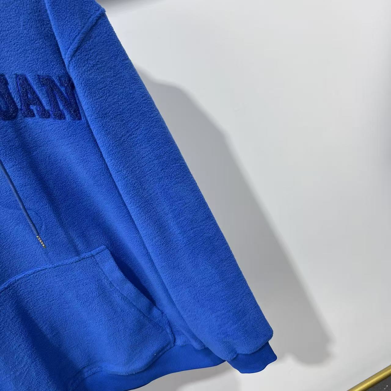 R-41 SY 25新款蓝色撞色字母毛巾绣男士百搭中性风连帽衫 22628