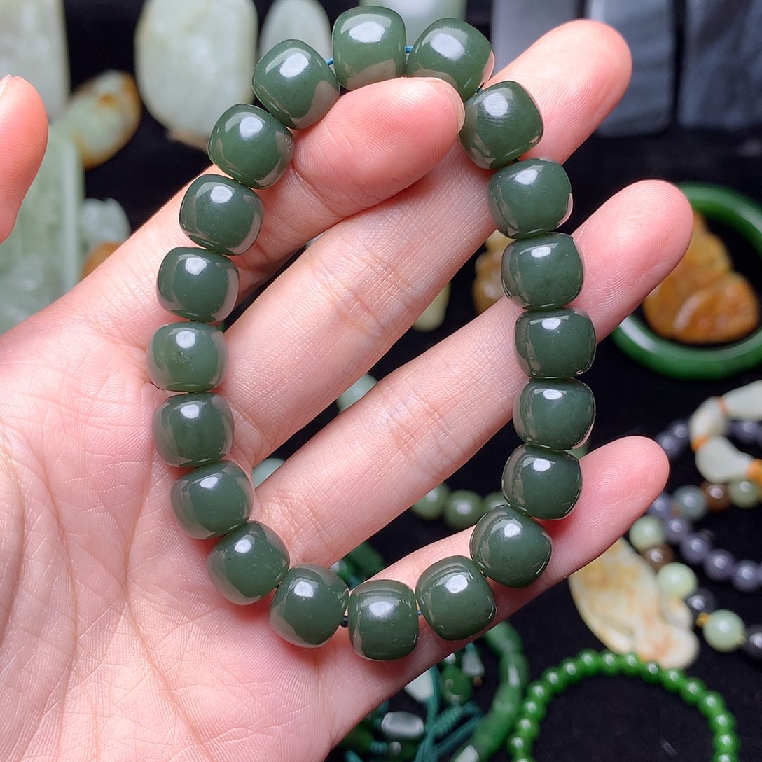 和田玉未镶嵌手链