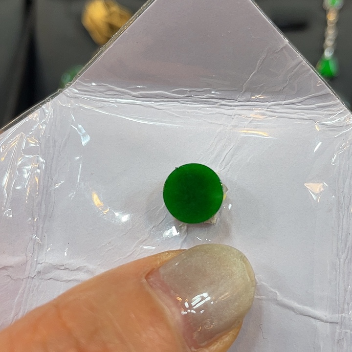 翡翠未镶嵌颈饰小园牌