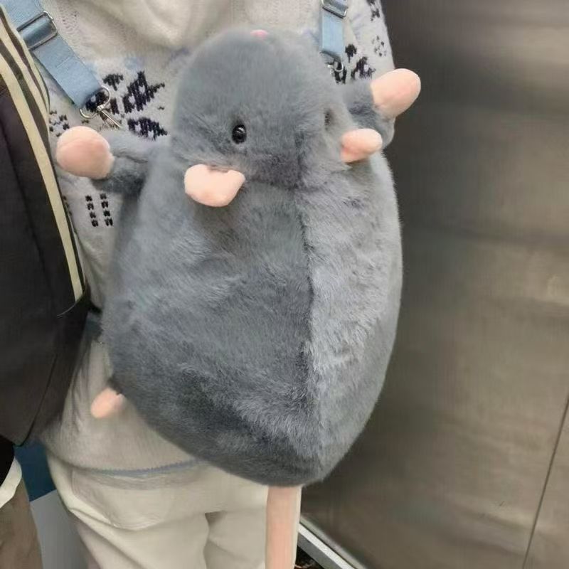 花枝鼠玩偶可爱大老鼠双肩包老鼠背包闺蜜女友生日礼物送男朋友礼