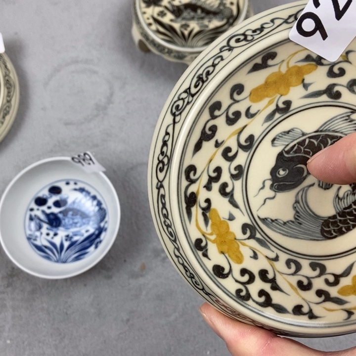 卡***诺瓷片手工手绘手工制作