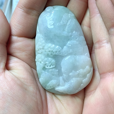 翡翠颈饰未镶嵌天然缅甸翡翠a货