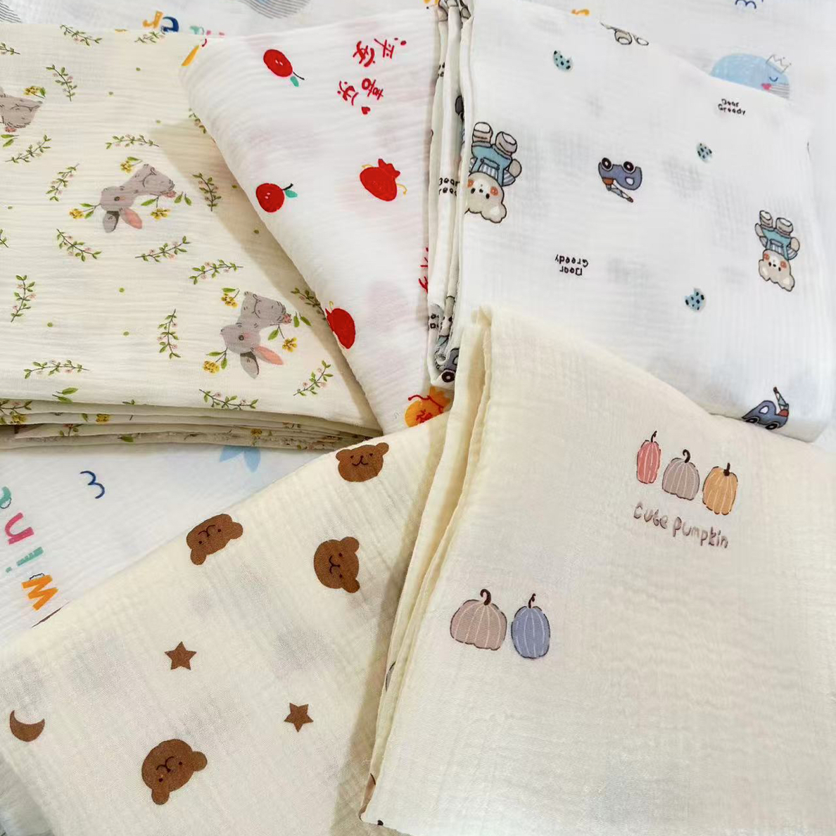 长度95幅宽200双层皱皱纱布料颜色随机不挑花型