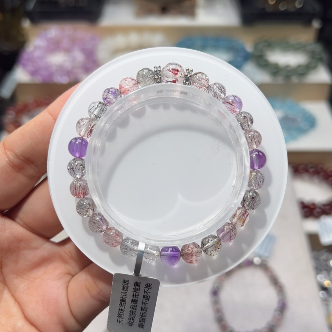 手串未镶嵌水晶超七6.5m m