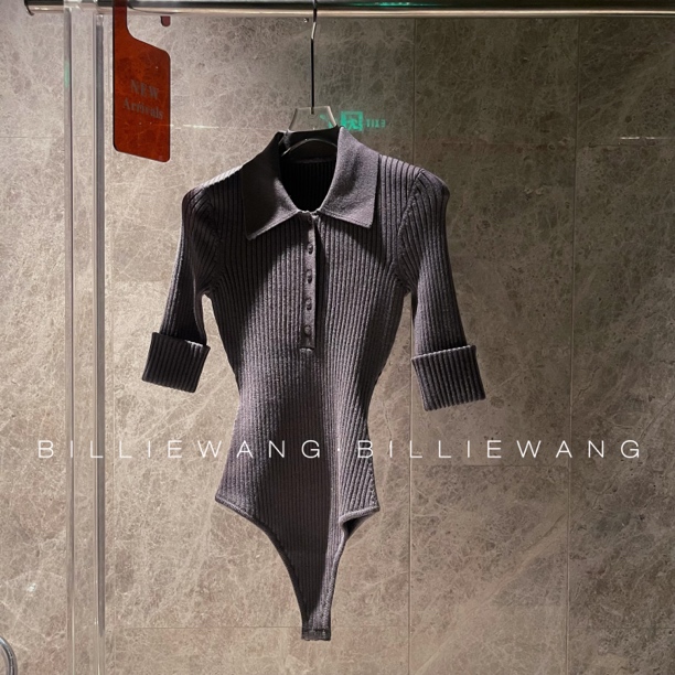 BW独立设计师高定系列｜时髦灰色针织连体上衣