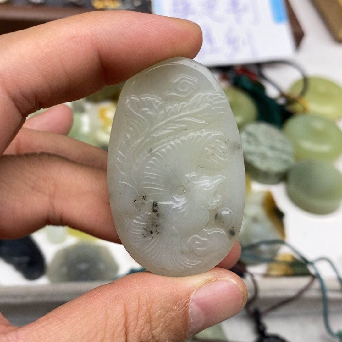 岫玉纯天然岫玉挂件戒指默认微瑕未镶嵌