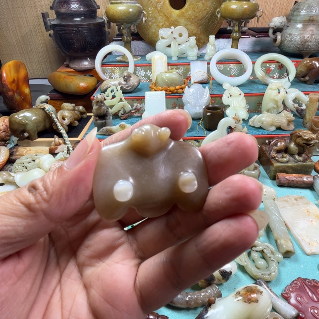 老***毕和田玉（糖玉）未镶嵌挂件