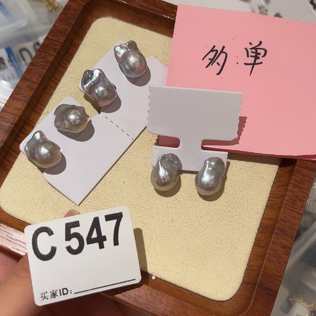 银S925镶嵌淡水珍珠耳饰