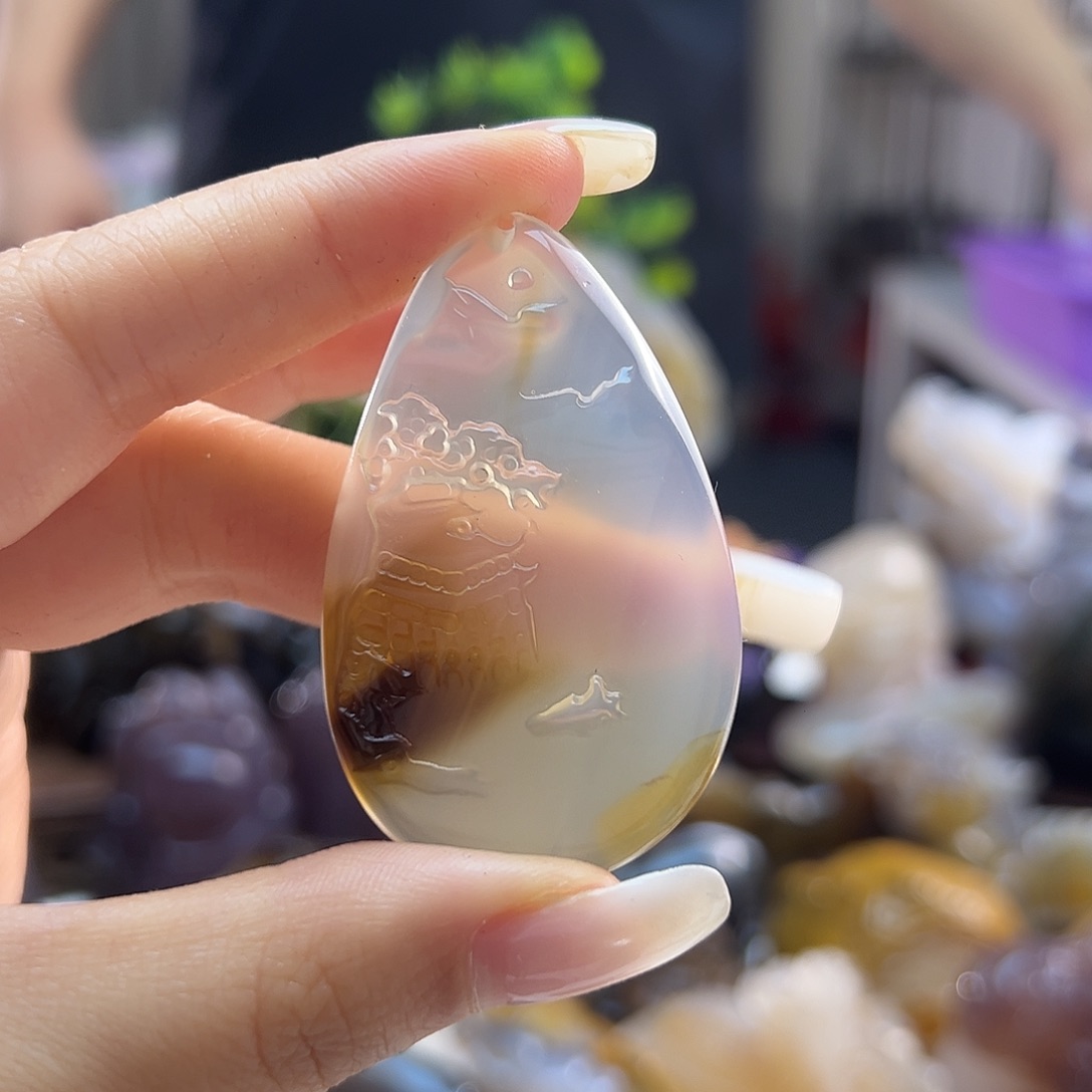 玛瑙/玉髓未镶嵌吊坠(不含链)