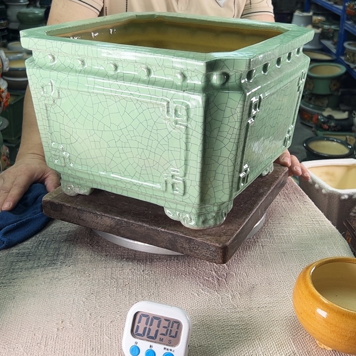 大***川泳坤堂石湾花盆陶瓷
